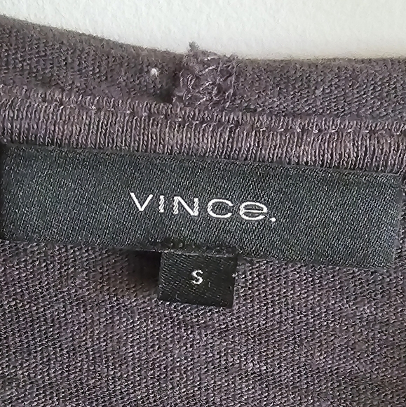 Vince Regular Fit Slub Lightweight Long Sleeves Gray Men's Hoodie Size S - Picture 3 of 7